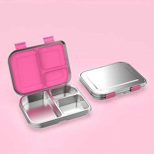 Rvs lunchbox van 975 ml met 3 vakken