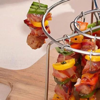 Rvs airfryer spiezenrek met spiesjes