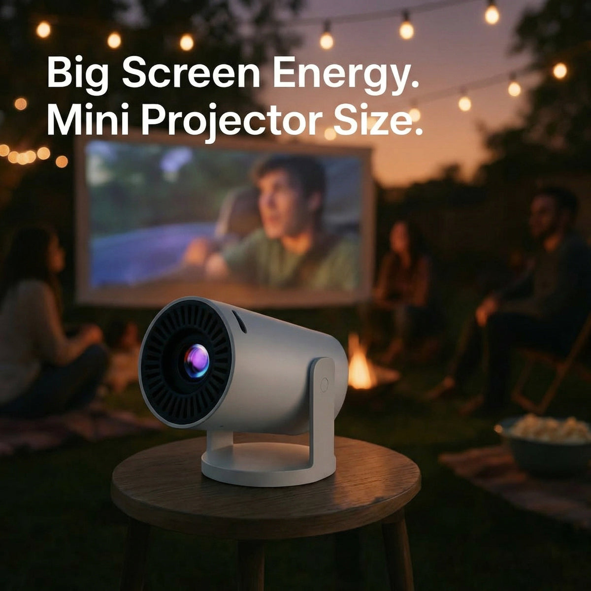 Draagbare mini projector met draadloze schermspiegeling