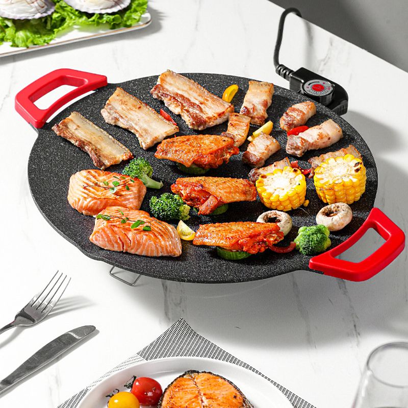 Elektrische grillplaat met antiaanbaklaag en 5 warmtestanden