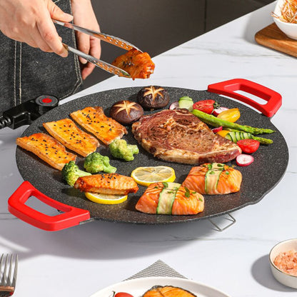 Elektrische grillplaat met antiaanbaklaag en 5 warmtestanden