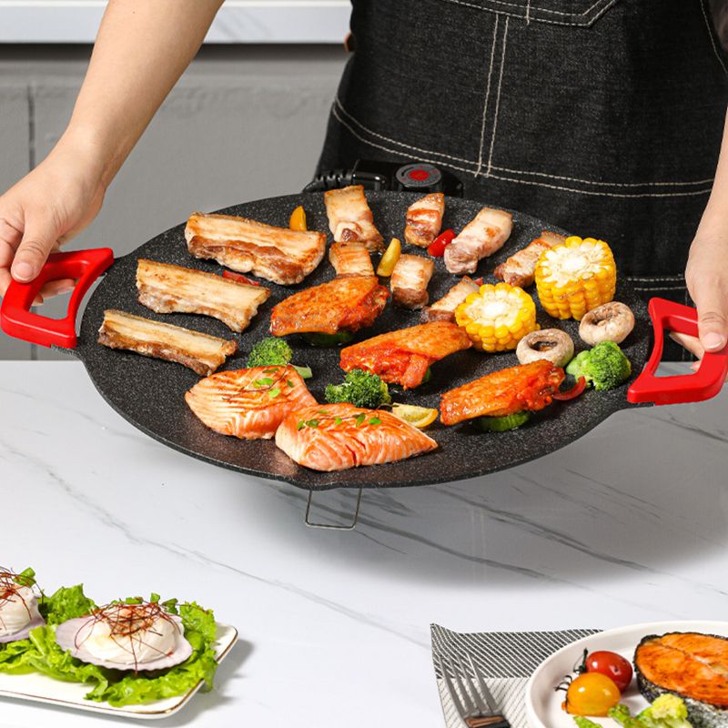 Elektrische grillplaat met antiaanbaklaag en 5 warmtestanden