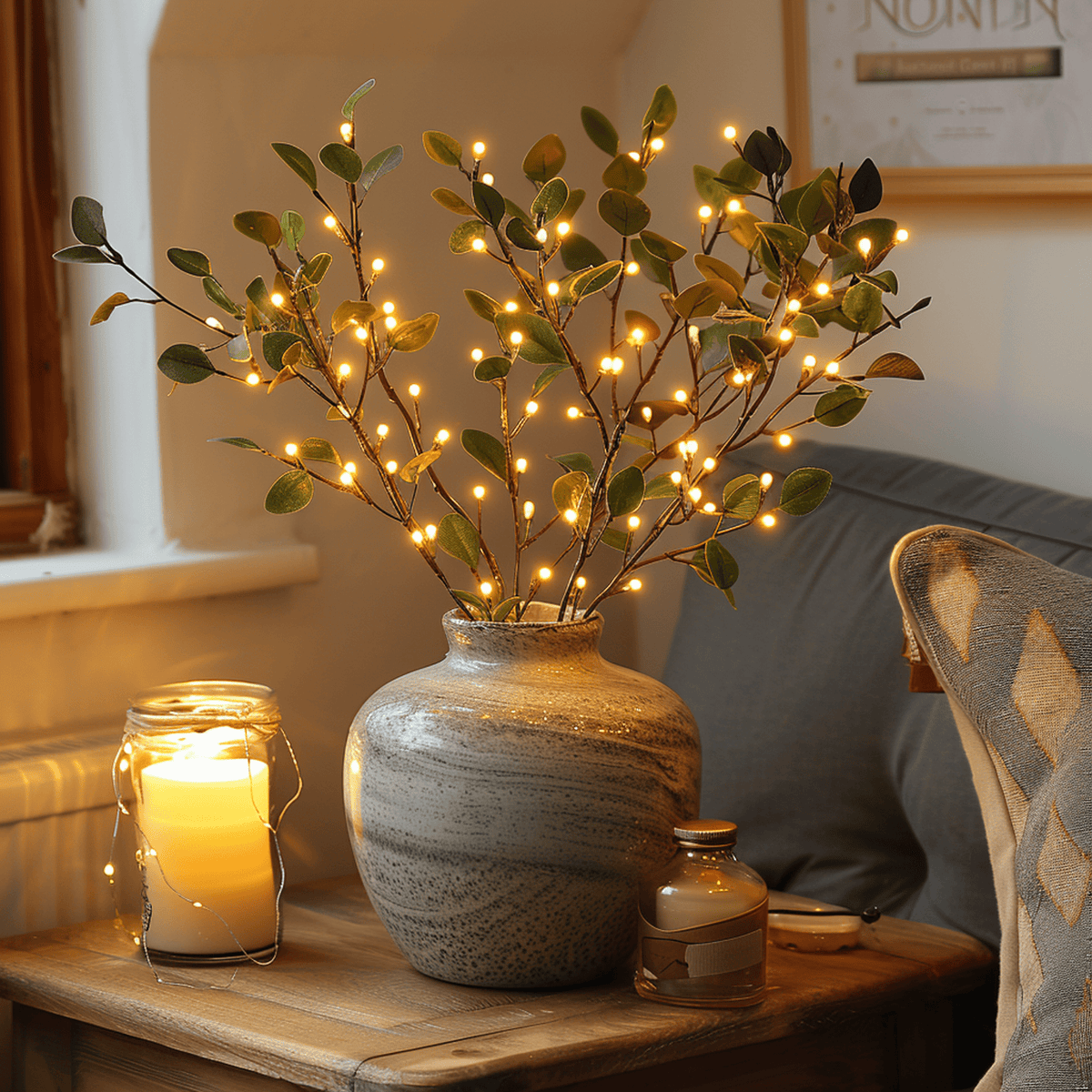 Flexibele led siertak met warm wit licht