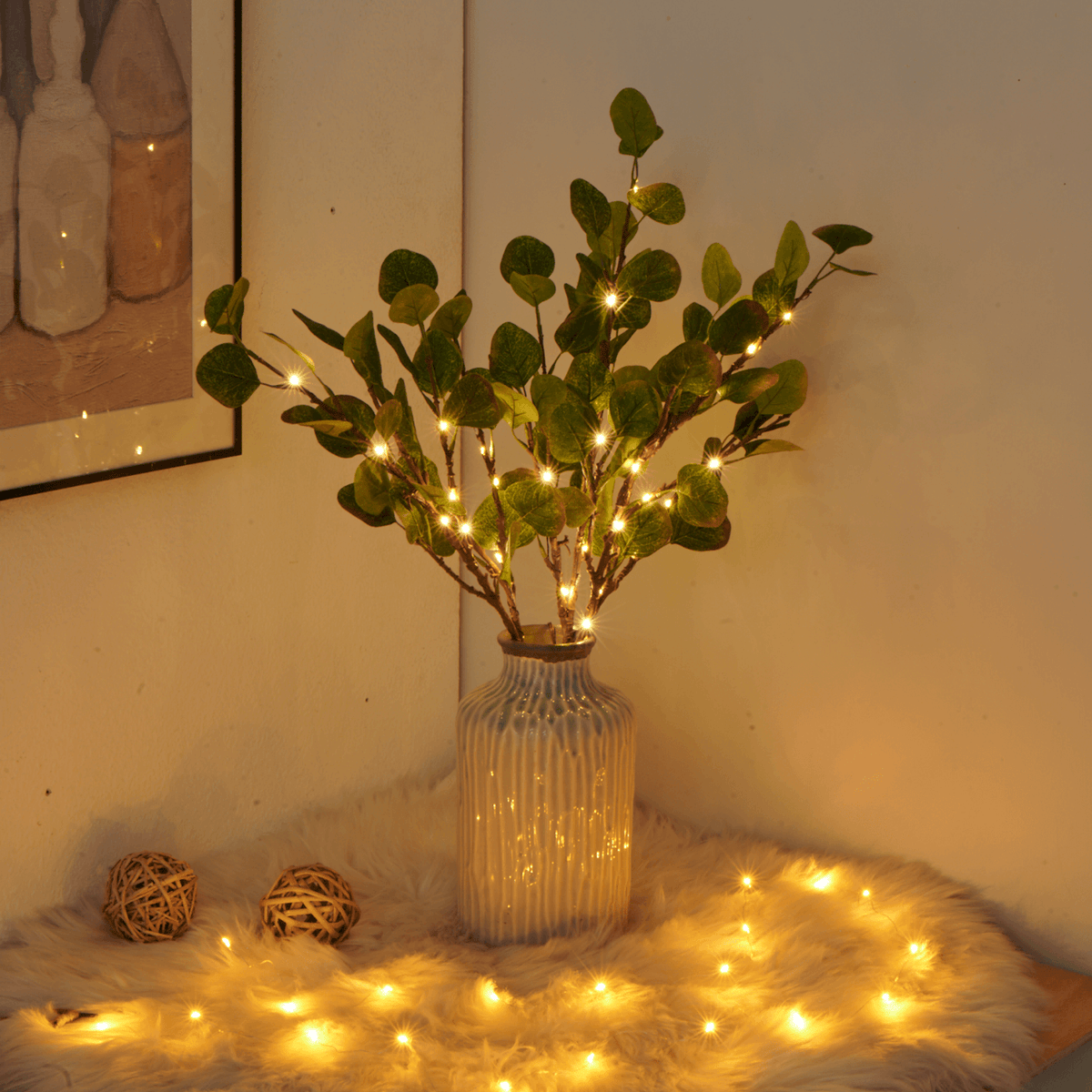 Flexibele led siertak met warm wit licht