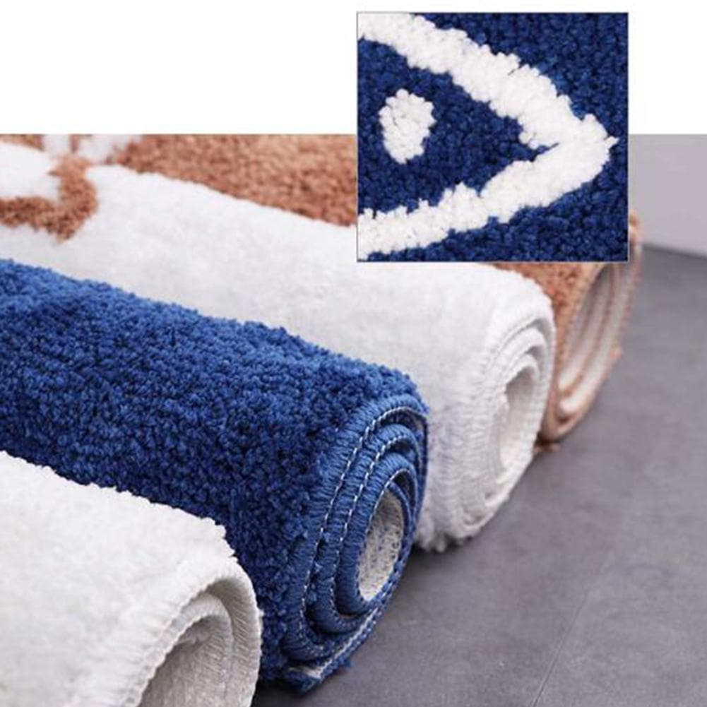 Pluche chenille badmat met antislip