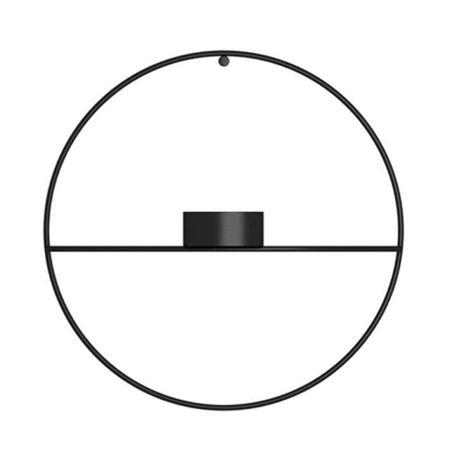 Ronde metalen wandkandelaar voor sfeervolle wanddecoratie