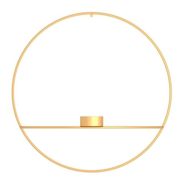 Ronde metalen wandkandelaar voor sfeervolle wanddecoratie