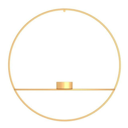 Ronde metalen wandkandelaar voor sfeervolle wanddecoratie