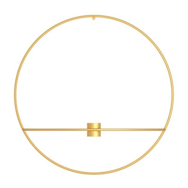 Ronde metalen wandkandelaar voor sfeervolle wanddecoratie