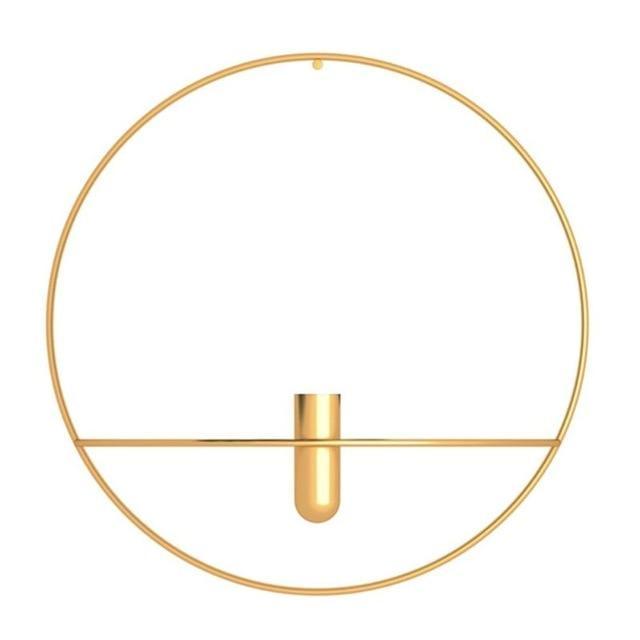 Ronde metalen wandkandelaar voor sfeervolle wanddecoratie