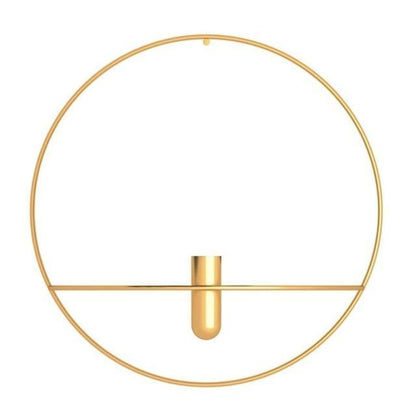 Ronde metalen wandkandelaar voor sfeervolle wanddecoratie