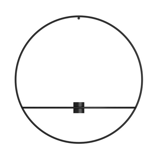 Ronde metalen wandkandelaar voor sfeervolle wanddecoratie