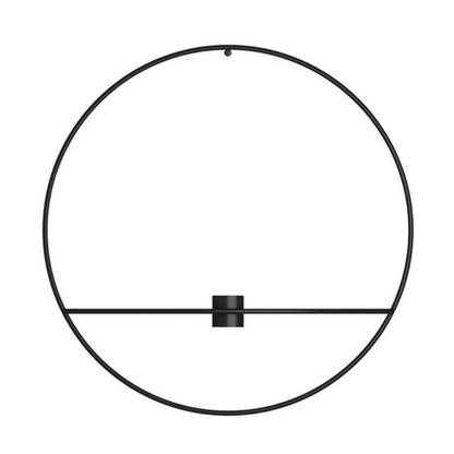 Ronde metalen wandkandelaar voor sfeervolle wanddecoratie