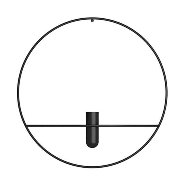 Ronde metalen wandkandelaar voor sfeervolle wanddecoratie