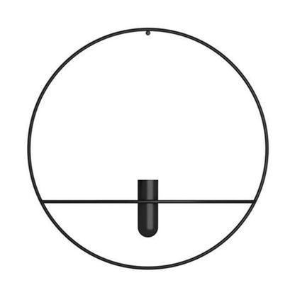 Ronde metalen wandkandelaar voor sfeervolle wanddecoratie