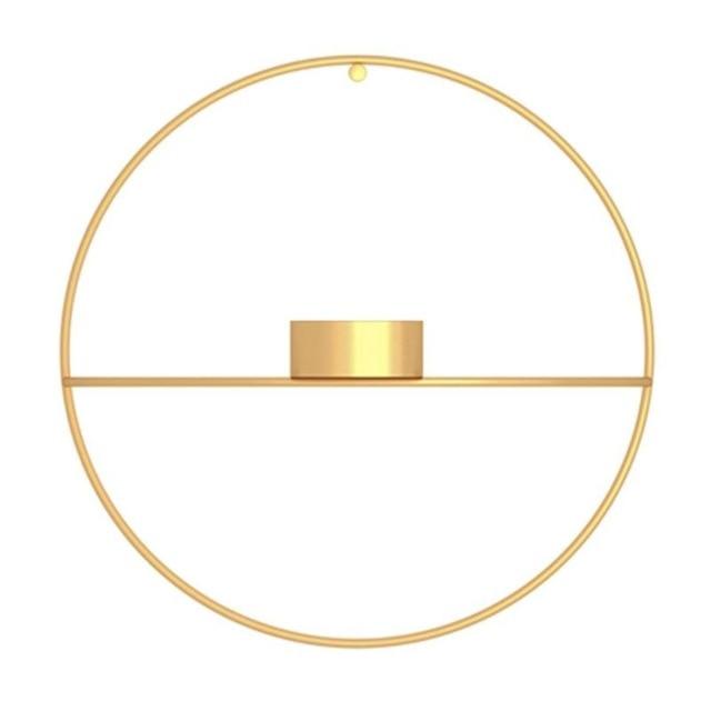 Ronde metalen wandkandelaar voor sfeervolle wanddecoratie