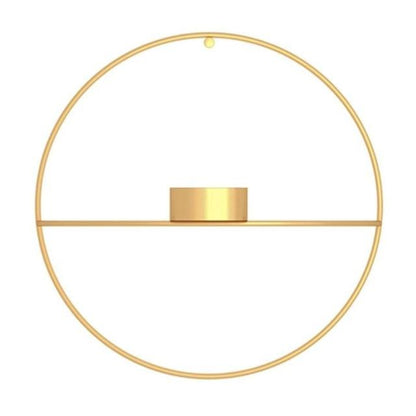 Ronde metalen wandkandelaar voor sfeervolle wanddecoratie