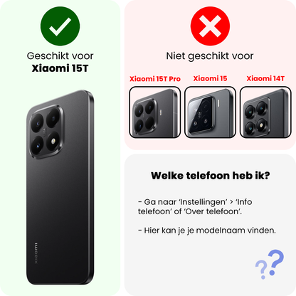 Gehard glazen screenprotector voor Xiaomi 15T met krasbescherming