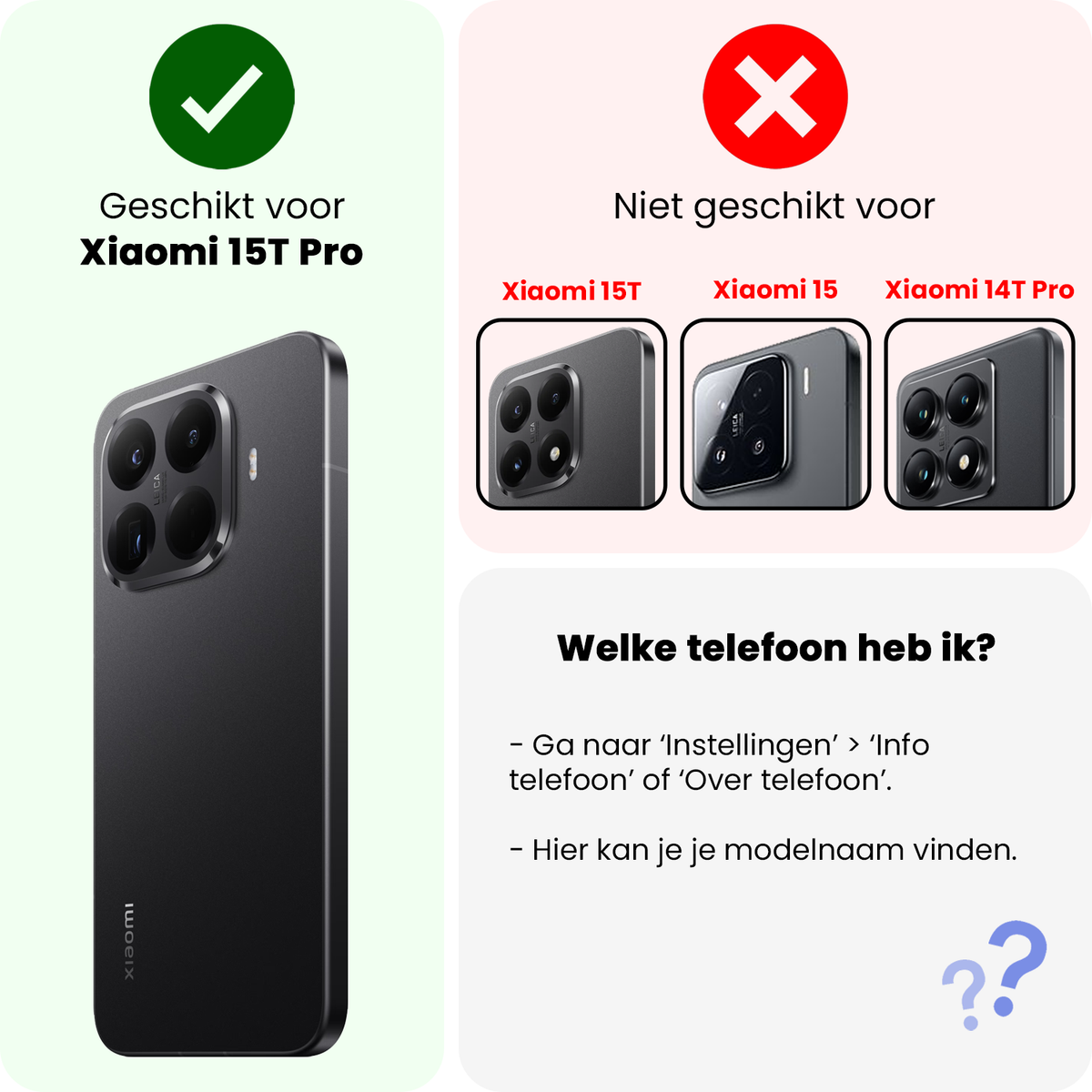 Gehard glazen screenprotector voor Xiaomi 15T Pro met krasbescherming