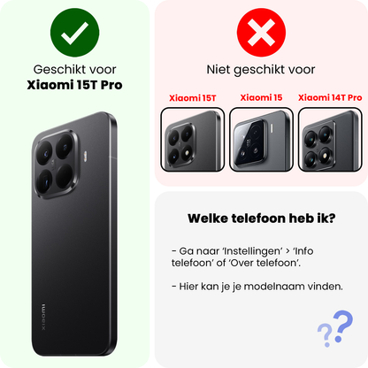 Gehard glazen screenprotector voor Xiaomi 15T Pro met krasbescherming