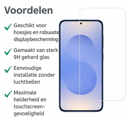 Galaxy S25 Tempered Glass Screenprotector - Hoge kwaliteit