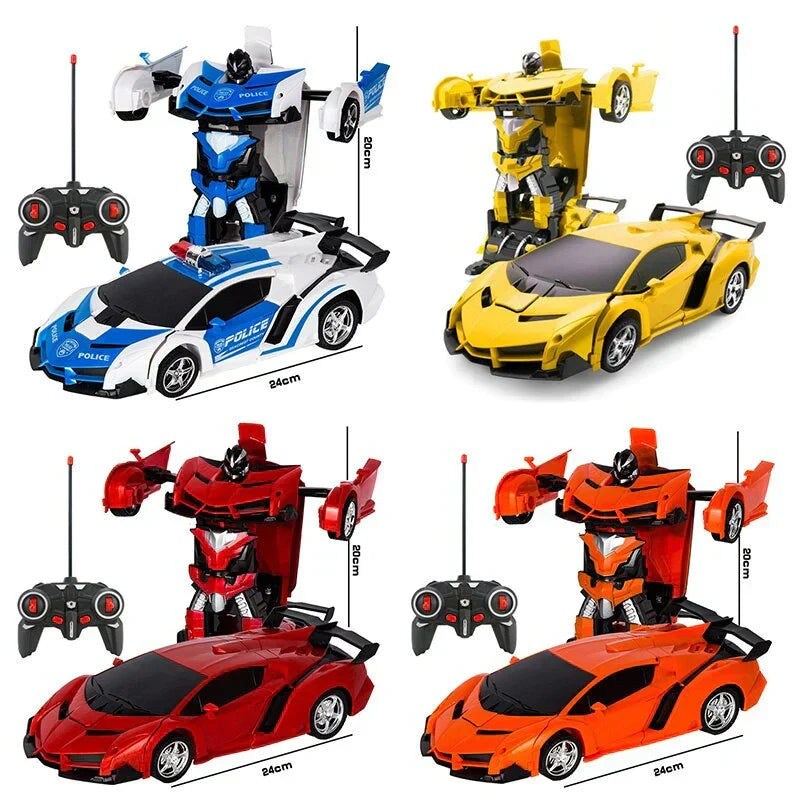 Bestuurbare transformer auto met licht en geluid