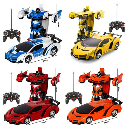 Bestuurbare transformer auto met licht en geluid