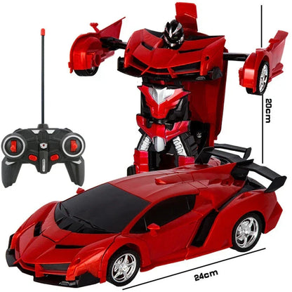 Bestuurbare transformer auto met licht en geluid
