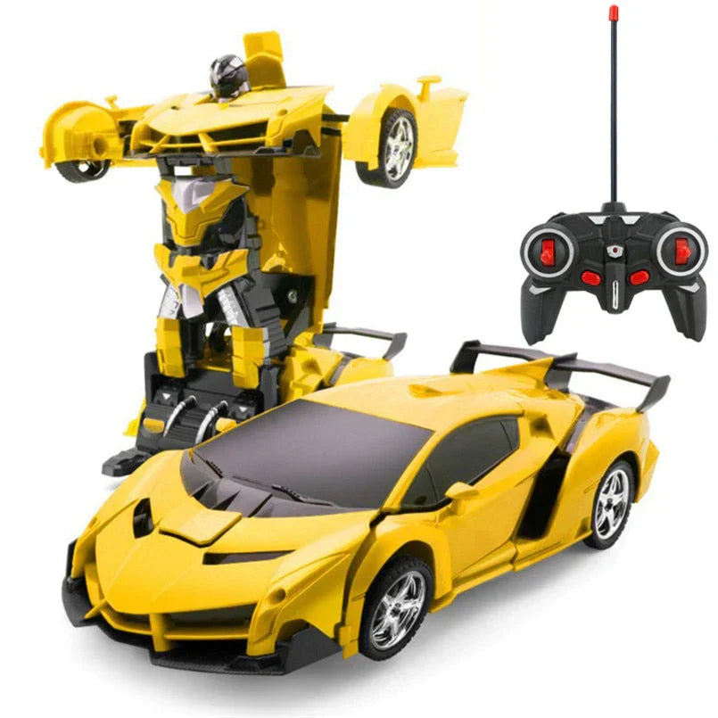Bestuurbare transformer auto met licht en geluid