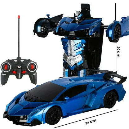 Bestuurbare transformer auto met licht en geluid