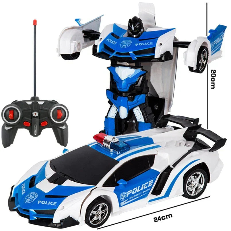 Bestuurbare transformer auto met licht en geluid