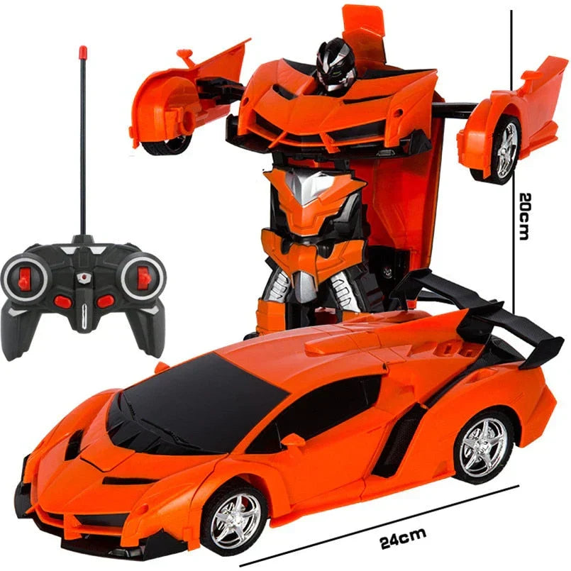 Bestuurbare transformer auto met licht en geluid