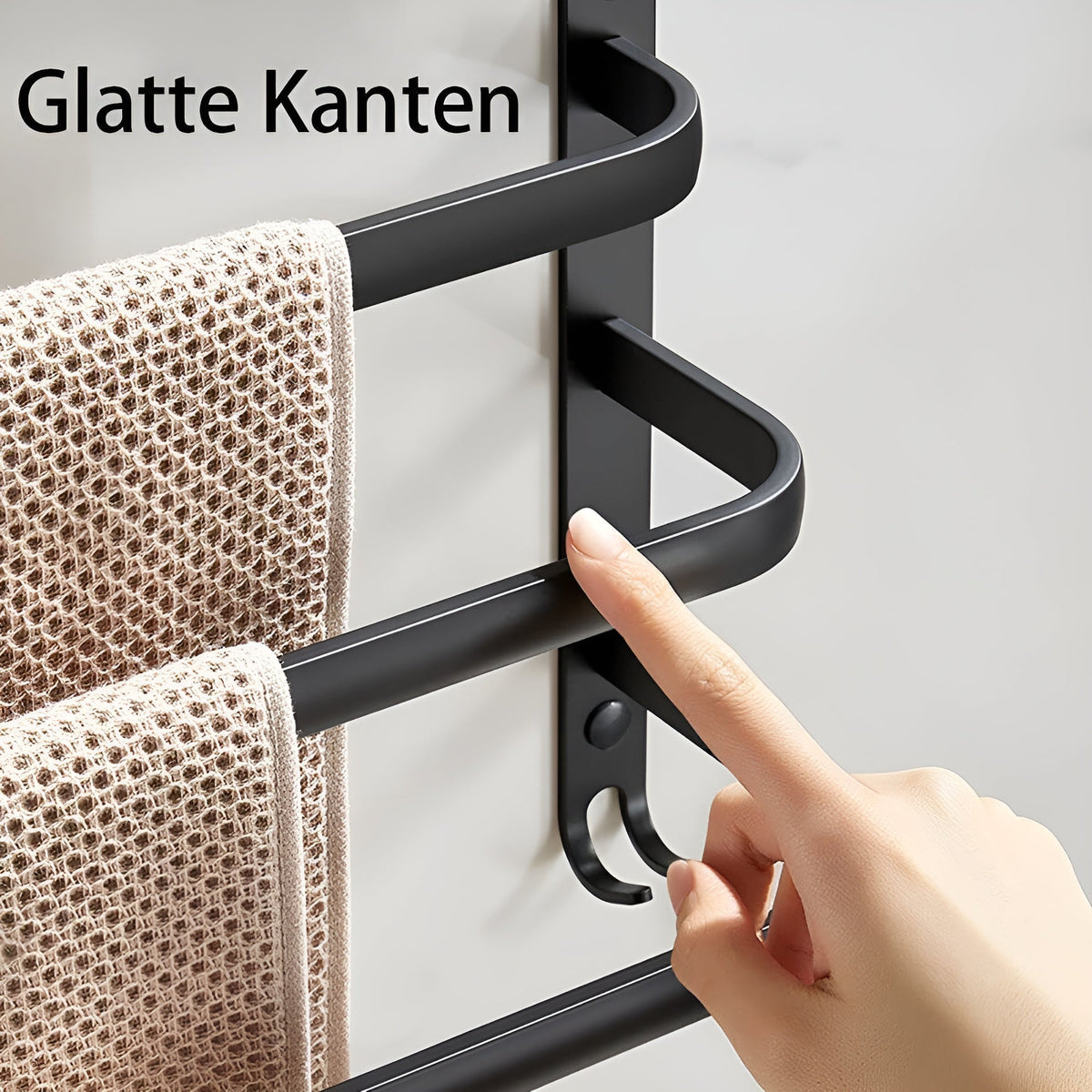 Aluminium handdoekrek met wandmontage