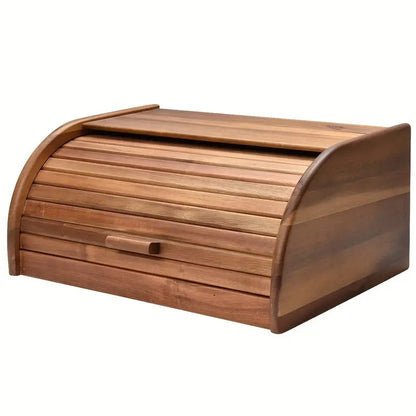 Houten Broodtrommel met Ademend Ventilatiesysteem