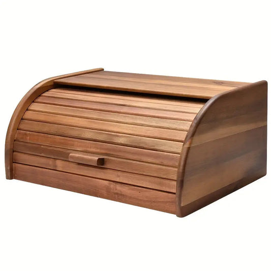 Houten Broodtrommel met Ademend Ventilatiesysteem