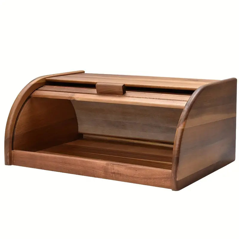 Houten Broodtrommel met Ademend Ventilatiesysteem