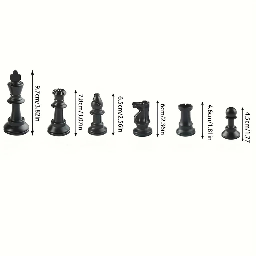 Houten schaakset met 32 klassieke schaakstukken