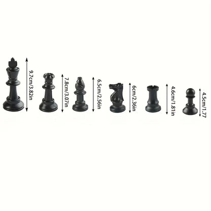 Houten schaakset met 32 klassieke schaakstukken