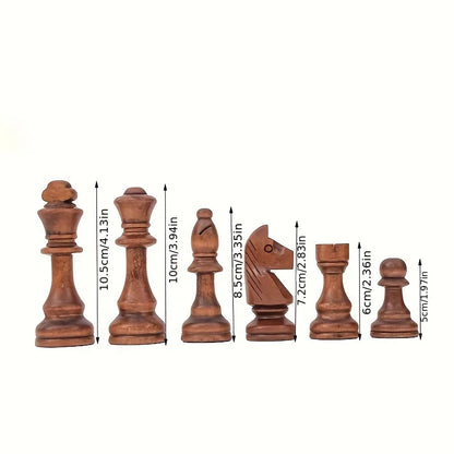 Houten schaakset met 32 klassieke schaakstukken
