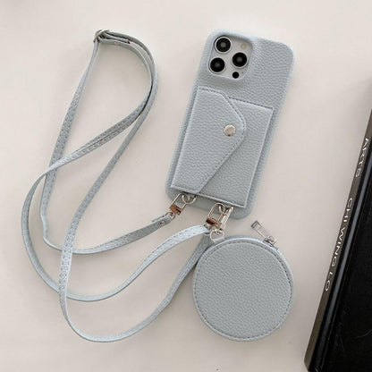 Crossbody telefoonhoesje voor iPhone 16 Pro Max met pasjeshouder en etui