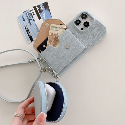 Crossbody telefoonhoesje voor iPhone 16 Pro Max met pasjeshouder en etui