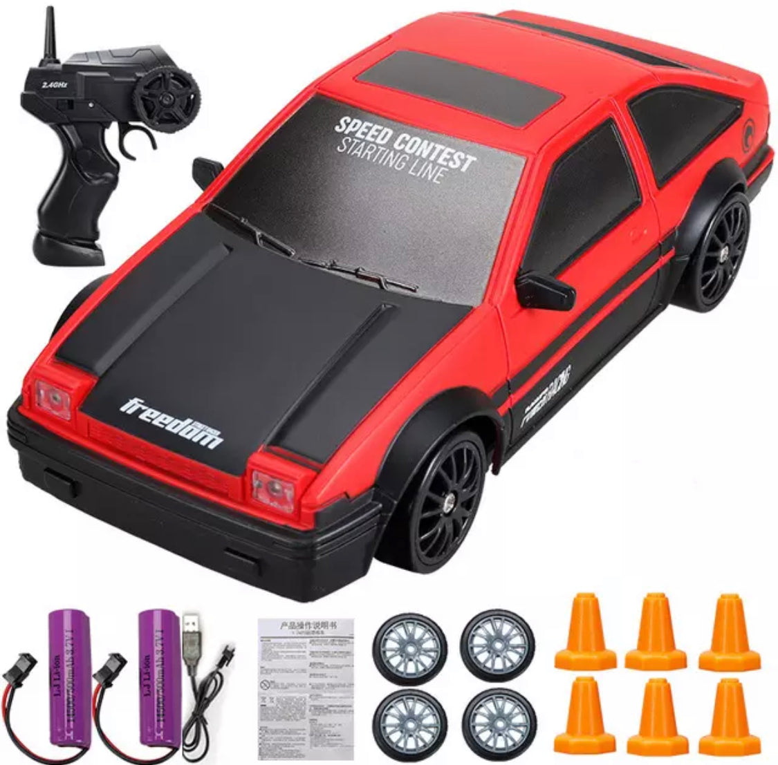 Elektrische RC drift auto met afstandsbediening