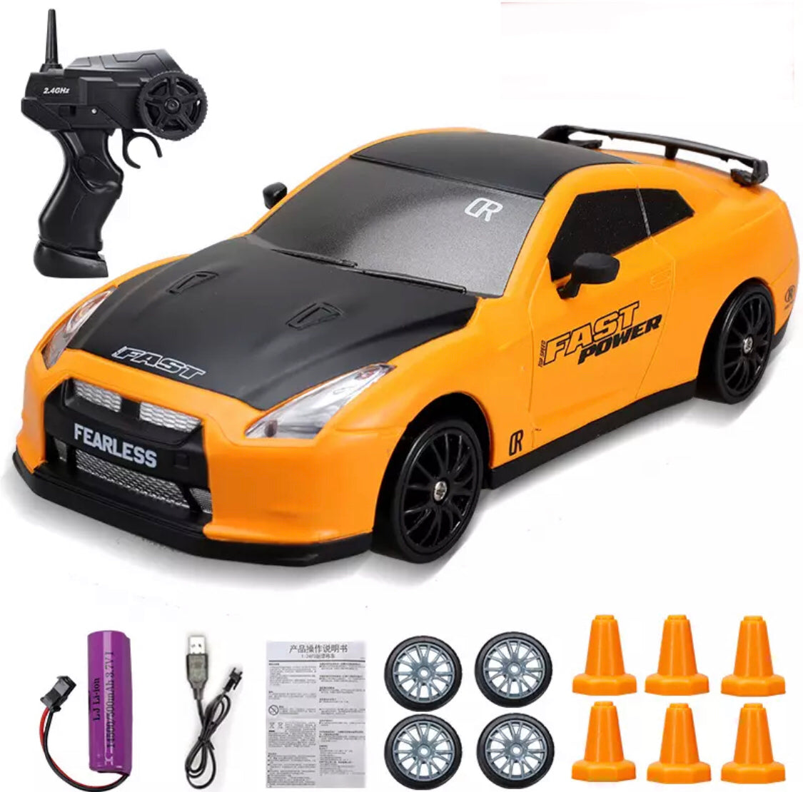 Elektrische RC drift auto met afstandsbediening