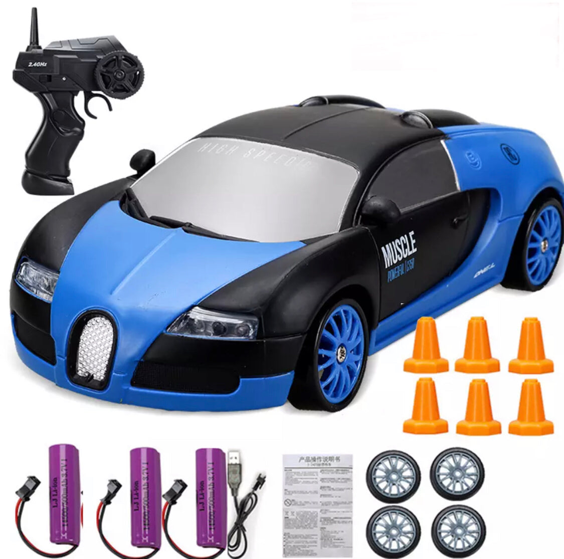 Elektrische RC drift auto met afstandsbediening