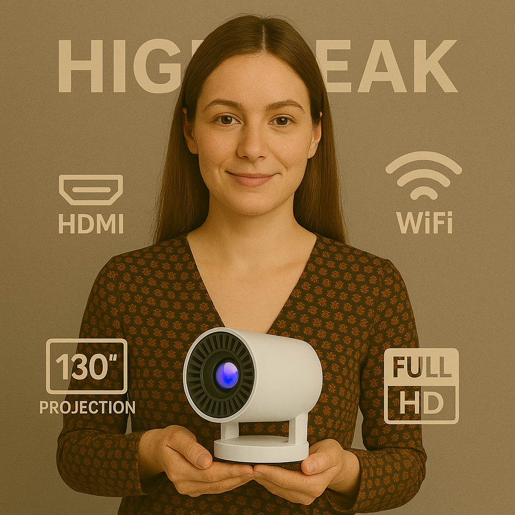Draagbare mini projector met draadloze schermspiegeling