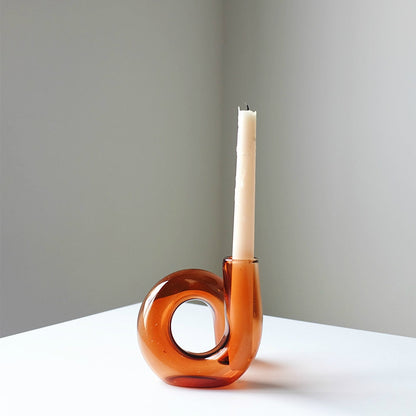 Glazen vaas met lusdesign van borosilicaatglas