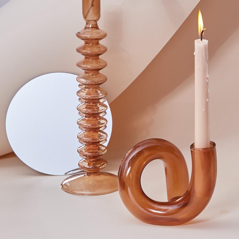 Glazen vaas met lusdesign van borosilicaatglas