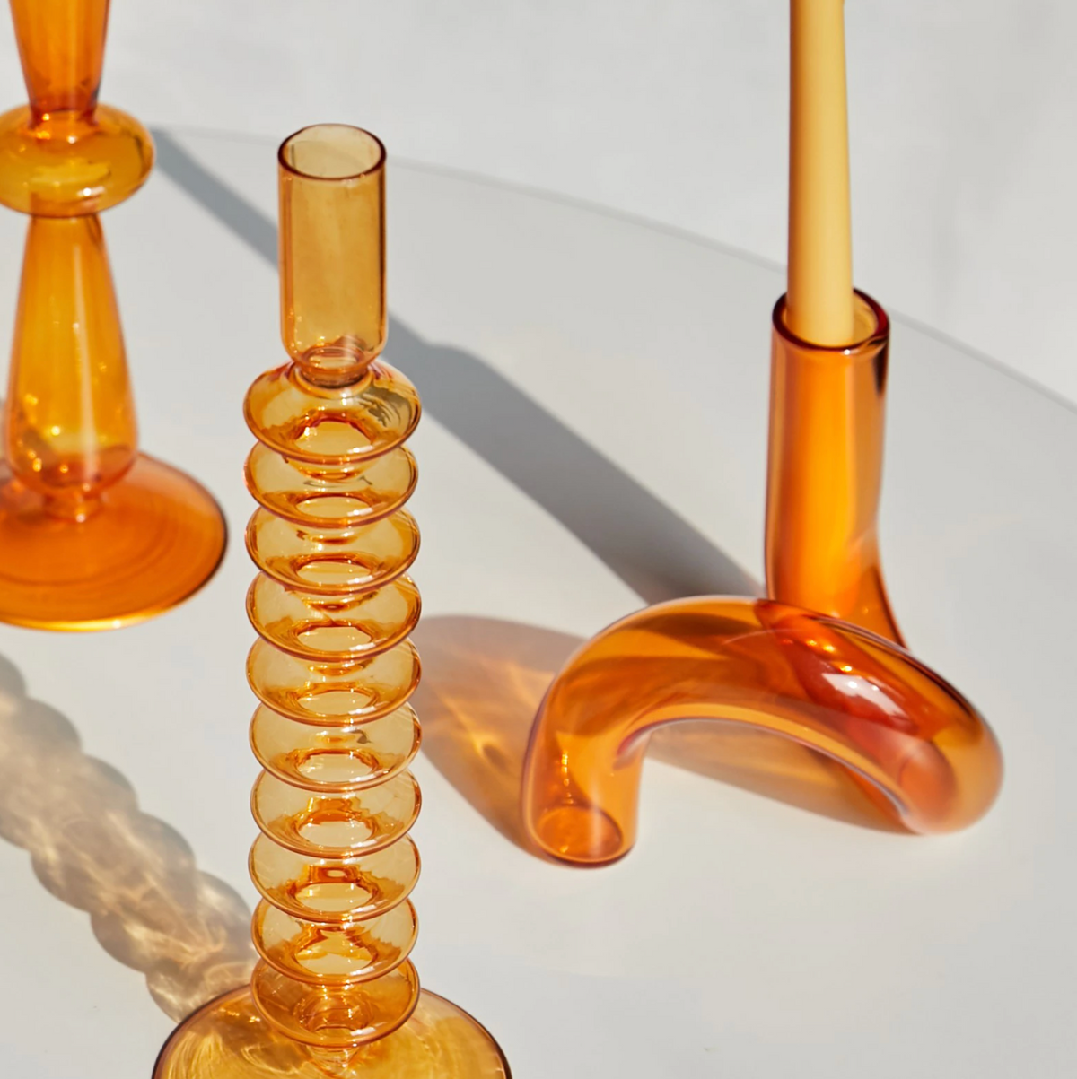 Glazen vaas met lusdesign van borosilicaatglas