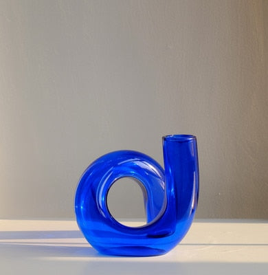 Glazen vaas met lusdesign van borosilicaatglas