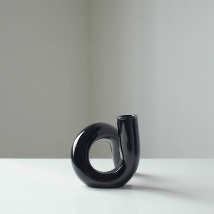 Glazen vaas met lusdesign van borosilicaatglas
